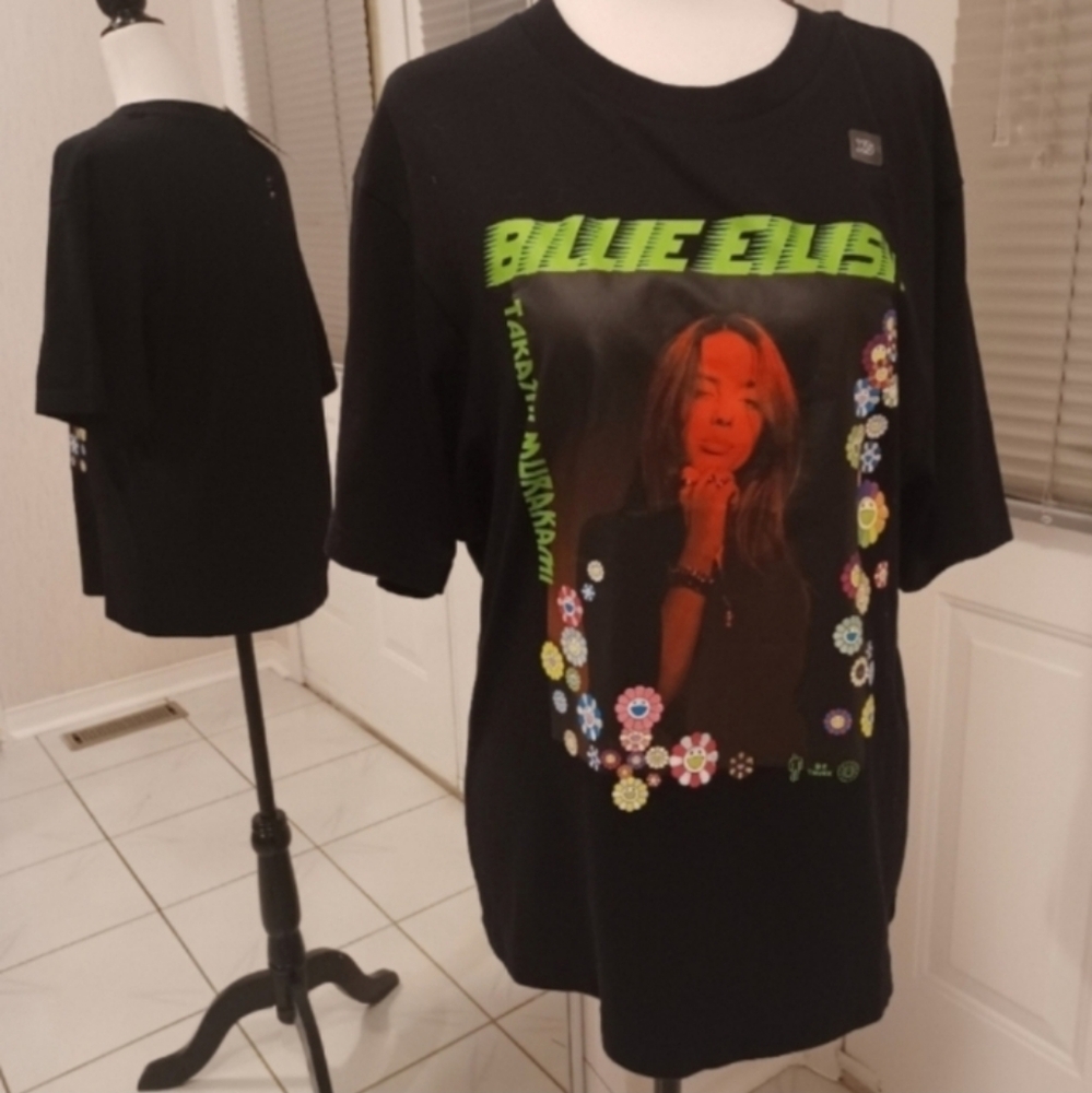 2/$50 New "Billie Ellish" Black Graphic Tee - Size XS